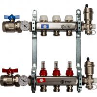 Коллекторная группа Stout 3 выхода с расходомерами